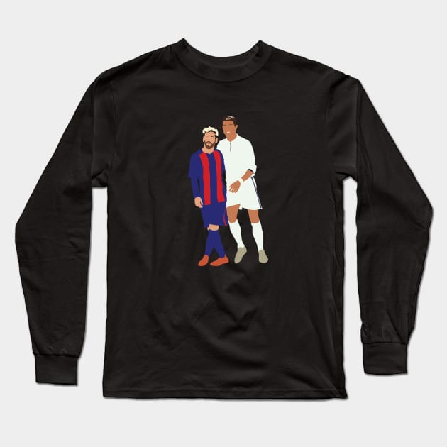 Messi – Ronaldo rivalry El Clasico Long Sleeve T-Shirt by Jackshun